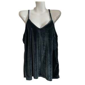 Velvet Velour Camisole Tank Babydoll Top SZ XL Y2K Fairy Whimsy Chic Party Wear
